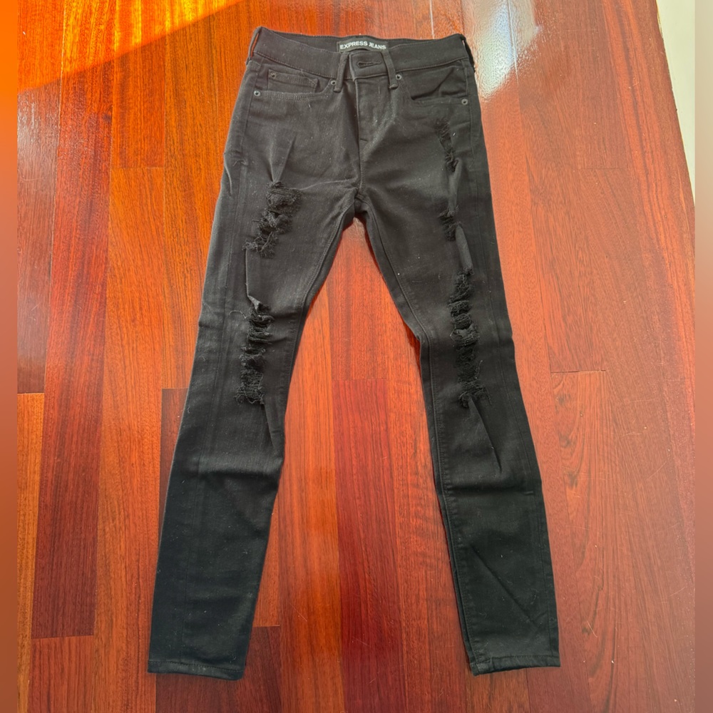 Express Black Ripped Jegging